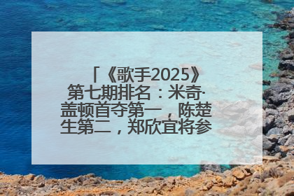 《歌手2025》第七期排名：米奇·盖顿首夺第一，陈楚生第二，郑欣宜将参加下一轮张榜赛