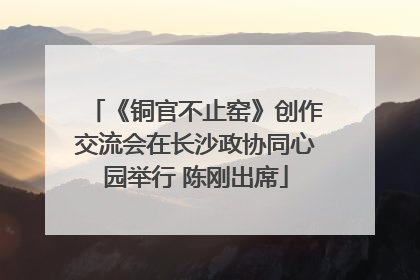 《铜官不止窑》创作交流会在长沙政协同心园举行 陈刚出席