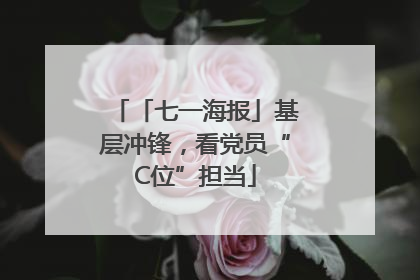「七一海报」基层冲锋，看党员“C位”担当
