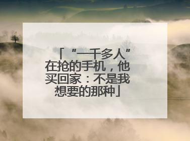 “一千多人”在抢的手机，他买回家：不是我想要的那种