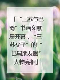 “三苏与巴蜀”书画文献展开幕，“三苏父子”的“巴蜀朋友圈”人物亮相