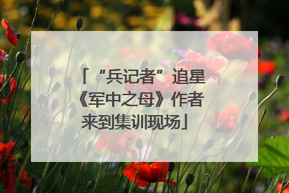 “兵记者”追星《军中之母》作者来到集训现场