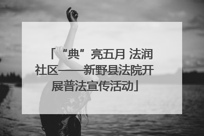 “典”亮五月 法润社区——新野县法院开展普法宣传活动