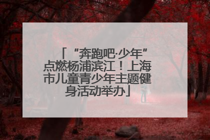 “奔跑吧·少年”点燃杨浦滨江！上海市儿童青少年主题健身活动举办