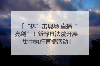 “执”击现场 直播“亮剑”！新野县法院开展集中执行直播活动