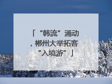 “韩流”涌动，郴州大举拓客“入境游”