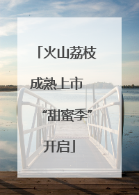 火山荔枝成熟上市 “甜蜜季”开启
