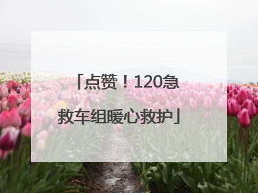 点赞！120急救车组暖心救护
