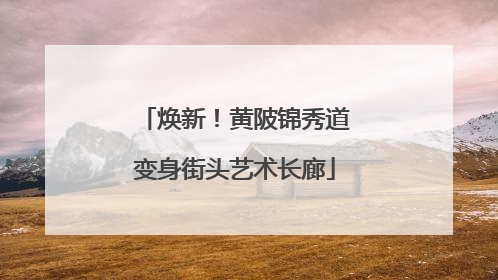 焕新！黄陂锦秀道变身街头艺术长廊
