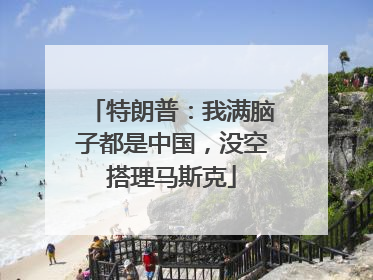 特朗普：我满脑子都是中国，没空搭理马斯克