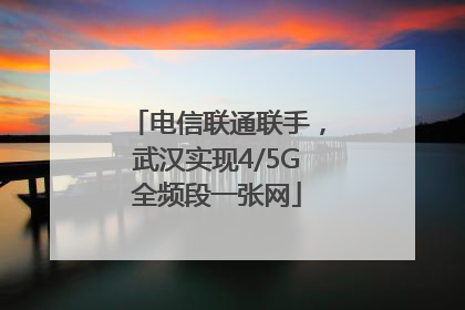 电信联通联手，武汉实现4/5G全频段一张网