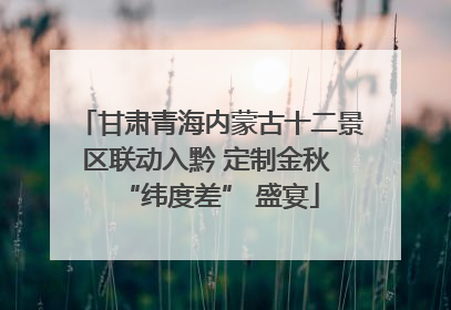 甘肃青海内蒙古十二景区联动入黔 定制金秋 “纬度差” 盛宴