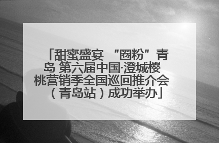 甜蜜盛宴 “圈粉”青岛 第六届中国·澄城樱桃营销季全国巡回推介会（青岛站）成功举办