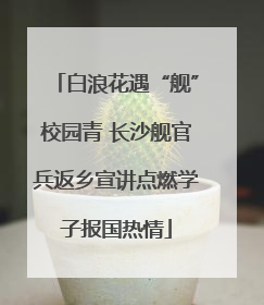 白浪花遇“舰”校园青 长沙舰官兵返乡宣讲点燃学子报国热情