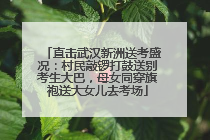 直击武汉新洲送考盛况：村民敲锣打鼓送别考生大巴，母女同穿旗袍送大女儿去考场