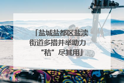 盐城盐都区盐渎街道多措并举助力“秸”尽其用
