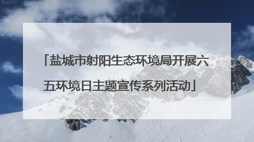盐城市射阳生态环境局开展六五环境日主题宣传系列活动