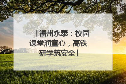 福州永泰：校园课堂润童心，高铁研学筑安全
