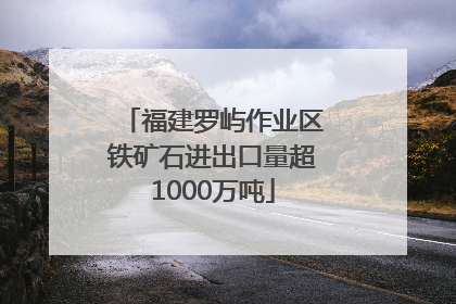 福建罗屿作业区铁矿石进出口量超1000万吨