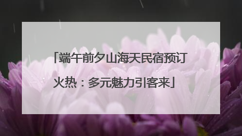 端午前夕山海天民宿预订火热：多元魅力引客来