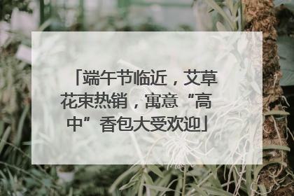 端午节临近，艾草花束热销，寓意“高中”香包大受欢迎