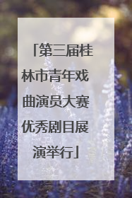 第三届桂林市青年戏曲演员大赛优秀剧目展演举行