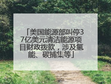 美国能源部叫停37亿美元清洁能源项目财政拨款，涉及氢能、碳捕集等