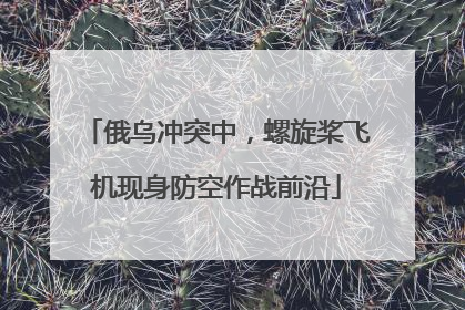 俄乌冲突中，螺旋桨飞机现身防空作战前沿