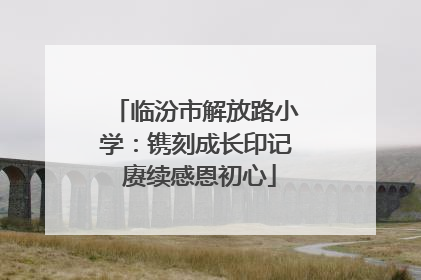 临汾市解放路小学：镌刻成长印记 赓续感恩初心