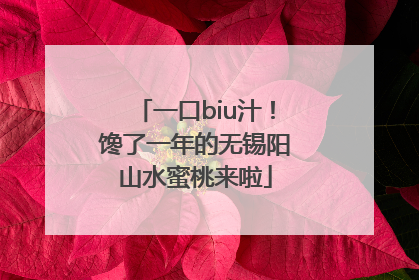 一口biu汁！馋了一年的无锡阳山水蜜桃来啦