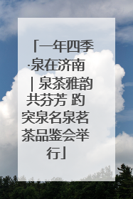一年四季·泉在济南｜泉茶雅韵共芬芳 趵突泉名泉茗茶品鉴会举行