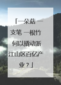 一朵菇 一支笔 一根竹 何以撬动浙江山区百亿产业？