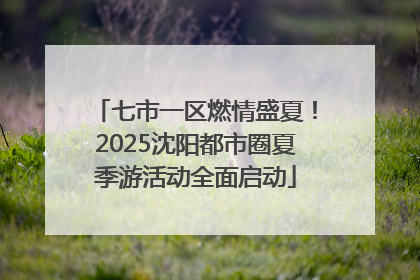 七市一区燃情盛夏！2025沈阳都市圈夏季游活动全面启动