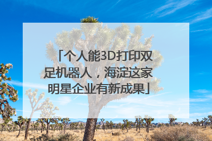 个人能3D打印双足机器人，海淀这家明星企业有新成果