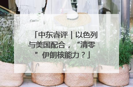中东睿评｜以色列与美国配合，“清零”伊朗核能力？