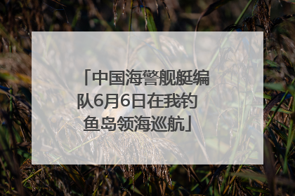 中国海警舰艇编队6月6日在我钓鱼岛领海巡航