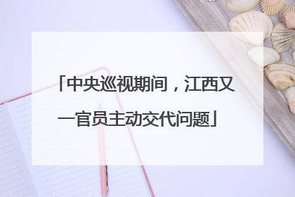 中央巡视期间，江西又一官员主动交代问题