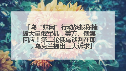 乌“蛛网”行动战报称摧毁大量俄军机，美方、俄媒回应！第二轮俄乌谈判在即，乌克兰提出三大诉求