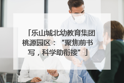 乐山城北幼教育集团桃源园区：“聚焦前书写，科学助衔接”