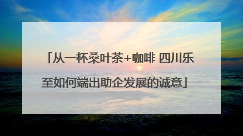 从一杯桑叶茶+咖啡 四川乐至如何端出助企发展的诚意