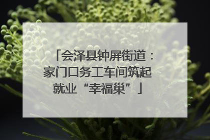 会泽县钟屏街道：家门口务工车间筑起就业“幸福巢”