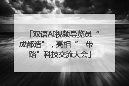 双语AI视频导览员“成都造”，亮相“一带一路”科技交流大会