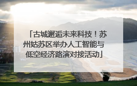 古城邂逅未来科技！苏州姑苏区举办人工智能与低空经济路演对接活动