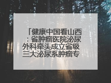 健康中国看山西：省肿瘤医院泌尿外科牵头成立省级三大泌尿系肿瘤专家委员会