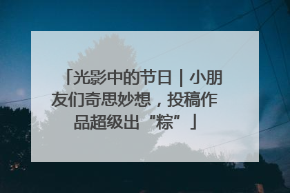 光影中的节日｜小朋友们奇思妙想，投稿作品超级出“粽”