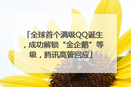 全球首个满级QQ诞生，成功解锁“金企鹅”等级，腾讯高管回应