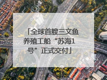 全球首艘三文鱼养殖工船“苏海1号”正式交付