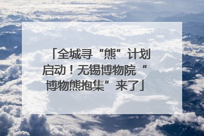 全城寻“熊”计划启动！无锡博物院“博物熊抱集”来了