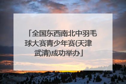 全国东西南北中羽毛球大赛青少年赛(天津武清)成功举办