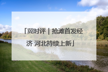 冀时评｜抢滩首发经济 河北持续上新